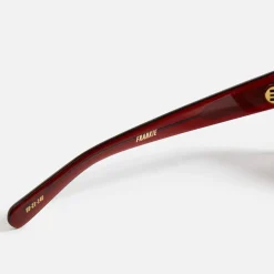 Shop Flatlist Frankie Sunglasses Maroon Crystal / Purple Gradient