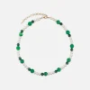 Store VEERT Freshwater Pearl Onyx Malachite Necklace Green