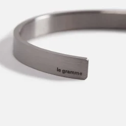 Discount Le Gramme 21G Bracelet 925 Sterling Sliver Slick Brushed Black Sterling Sliver