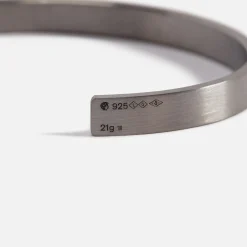Discount Le Gramme 21G Bracelet 925 Sterling Sliver Slick Brushed Black Sterling Sliver
