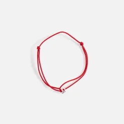 Shop Le Gramme 1G Entrelacs Cord Bracelet Slick Polished Red / Sterling Silver