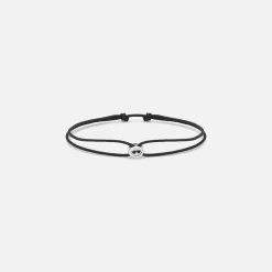 Store Le Gramme 1G Maillon Cord Bracelet Black