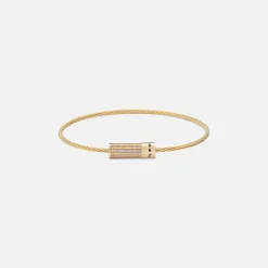 Sale Le Gramme 9G Polished Cable Bracelet With 11 Lines Of White Sterling Silver