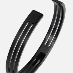 Hot Le Gramme 8G Punched Ribbon Bracelet Silver