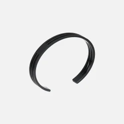 Hot Le Gramme 8G Punched Ribbon Bracelet Silver
