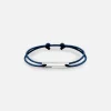 Flash Sale Le Gramme 1.7G Sterling Silver Cord Bracelet Silver / Navy