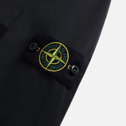 Store Stone Island Garment Dyed Cotton Twill Overshirt Black