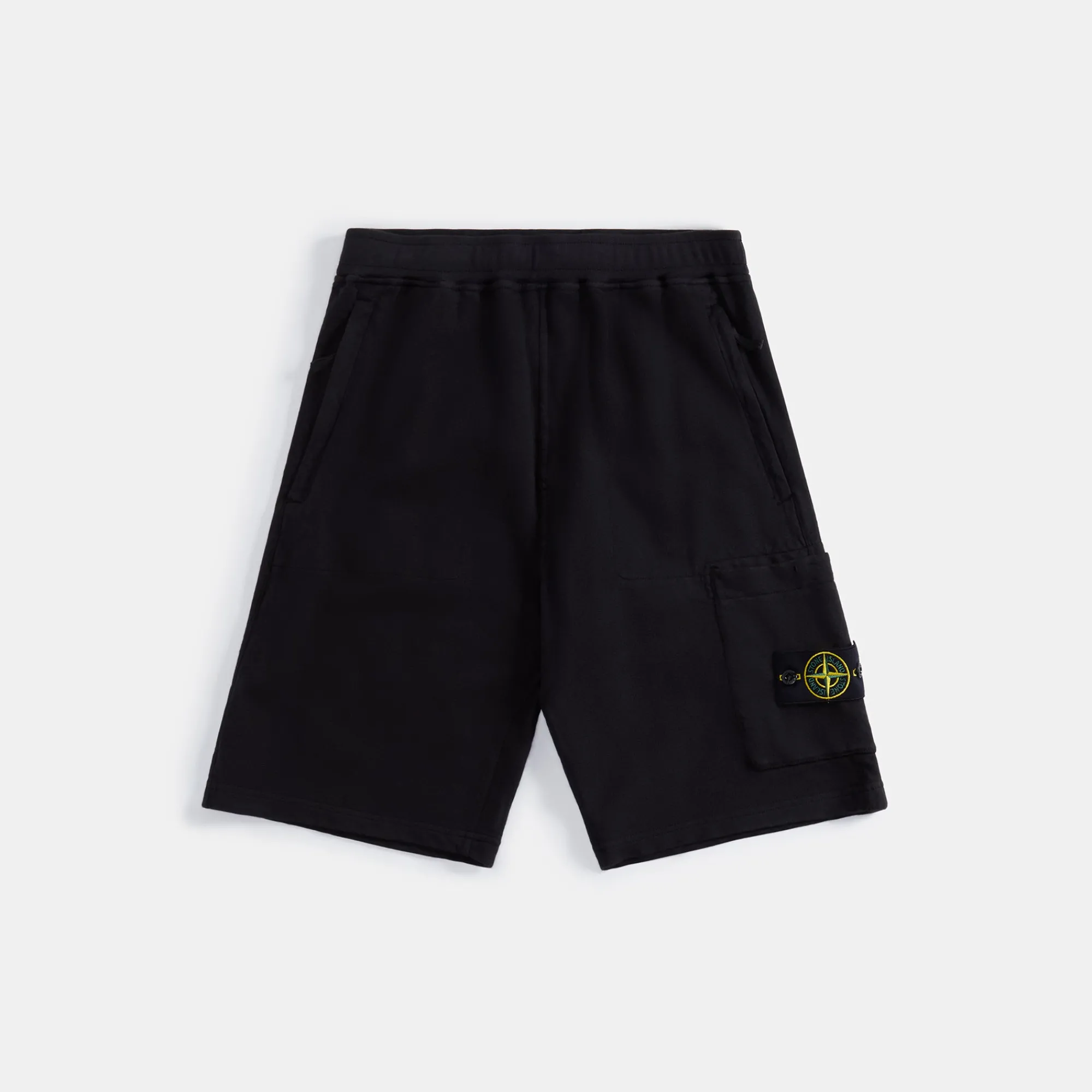 Best Sale Stone Island Garment Dyed Fleece Short Black