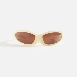 Clearance Balenciaga Geometric Sunglasses Yellow / Brown