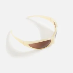 Clearance Balenciaga Geometric Sunglasses Yellow / Brown