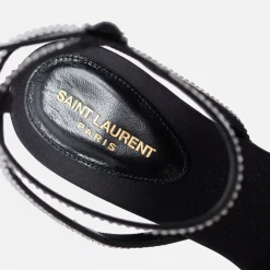 Best Saint Laurent Gippy 90 T.Steig Sandal Nero / Crystal