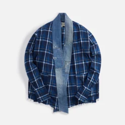 Outlet Greg Lauren Gl1 Blue Plaid