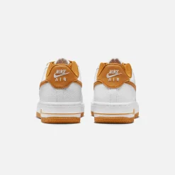 Online Nike Grade School Air Force 1 White / Desert Ochre