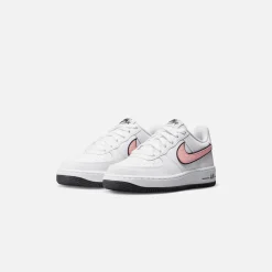 Best Sale Nike Grade School Air Force 1 White / Sunset Glow / Doll / Yellow Strike / Black