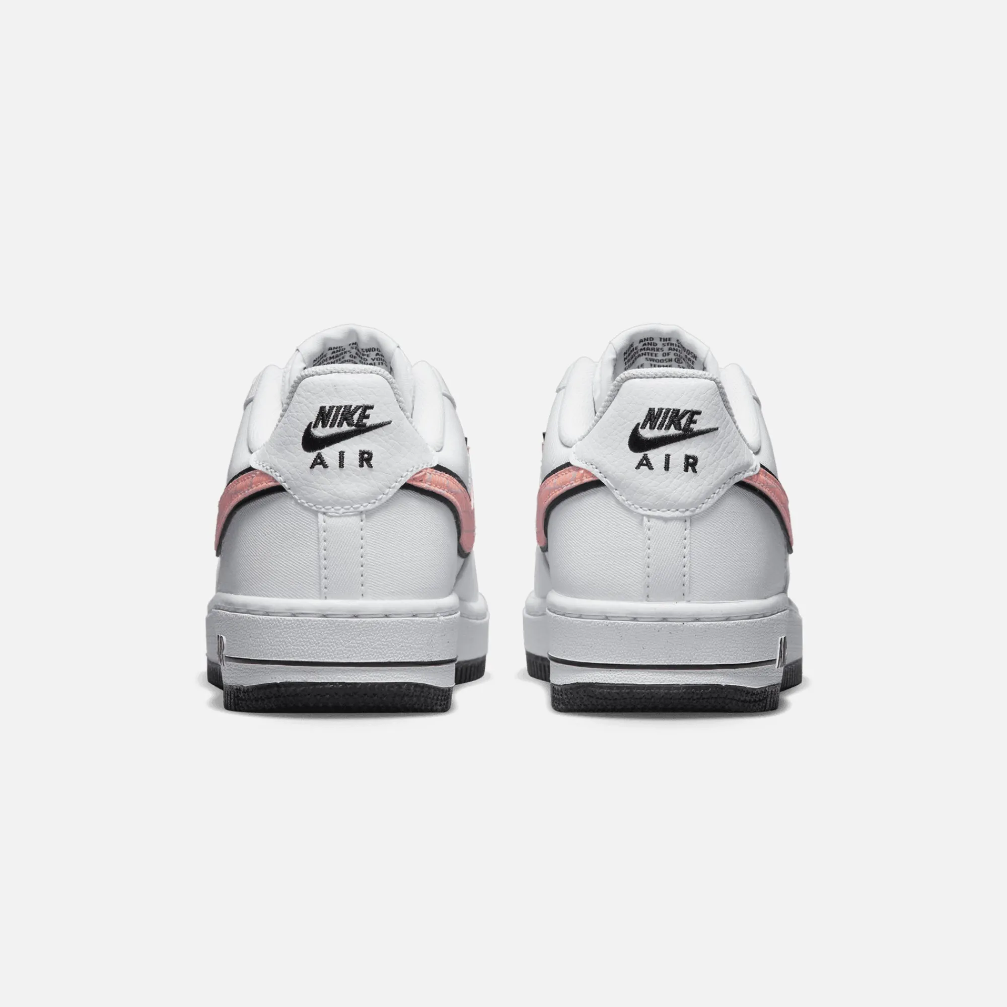 Best Sale Nike Grade School Air Force 1 White / Sunset Glow / Doll / Yellow Strike / Black