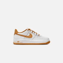 Clearance Nike Grade School Air Force 1 White / Desert Ochre