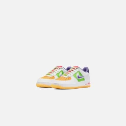 New Nike Grade School Air Force 1 Lv8 White / Space Purple / Sundial