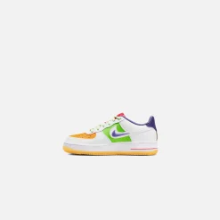 New Nike Grade School Air Force 1 Lv8 White / Space Purple / Sundial