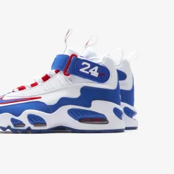 Clearance Nike Grade School Air Griffey Max 1 White / Old Royal / Gym Red