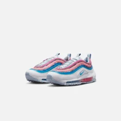 Sale Nike Grade School Air Max 97 Se White / Blue Lightning / Active Fuschia