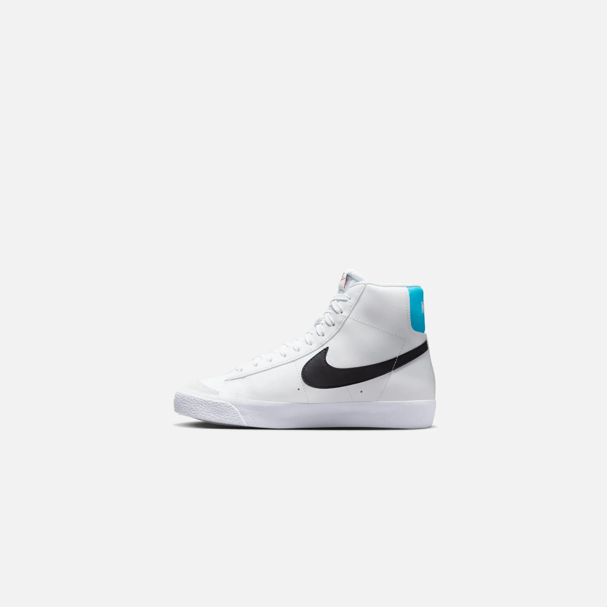 Shop Nike Grade School Blazer Mid `77 White / Black / Blue Lightning