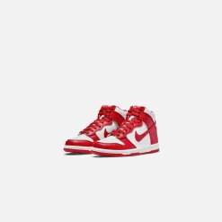 Best Nike Grade School Dunk High White / University Red
