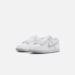 Shop Nike Grade School Dunk Low White / Pure Platinum