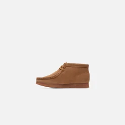 Hot Clarks Grade School Wallabee Boot Wheat Suede