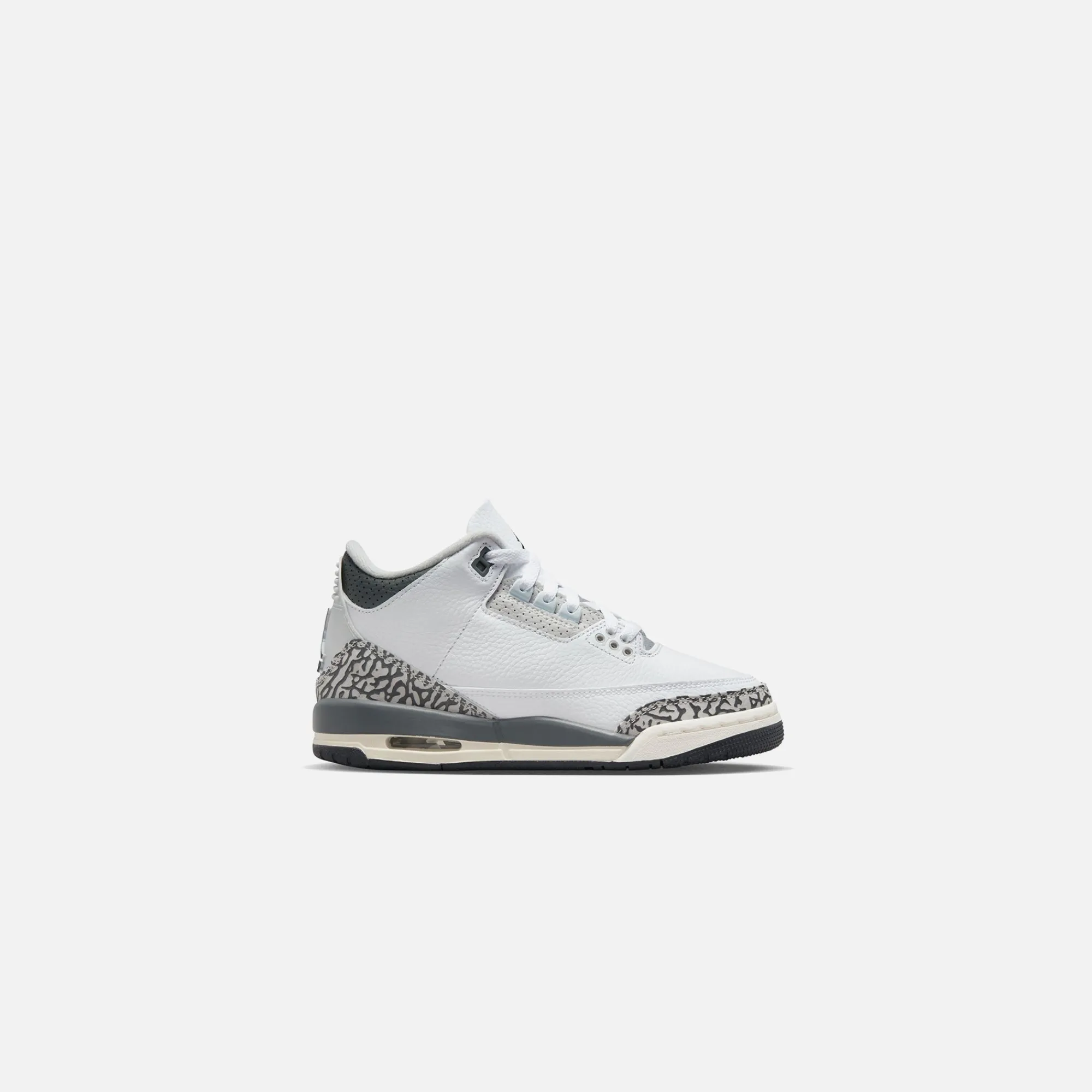Best Nike Gs Air Jordan 3 Retro Hns White / Black Iron / Light Ash Grey