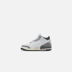 Best Nike Gs Air Jordan 3 Retro Hns White / Black Iron / Light Ash Grey