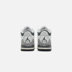 Best Nike Gs Air Jordan 3 Retro Hns White / Black Iron / Light Ash Grey