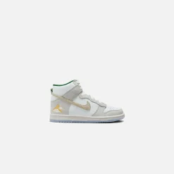 Best Sale Nike Gs Dunk Hi Prm Gm Summit White / Desert Ore / Light Bone / Evergreen