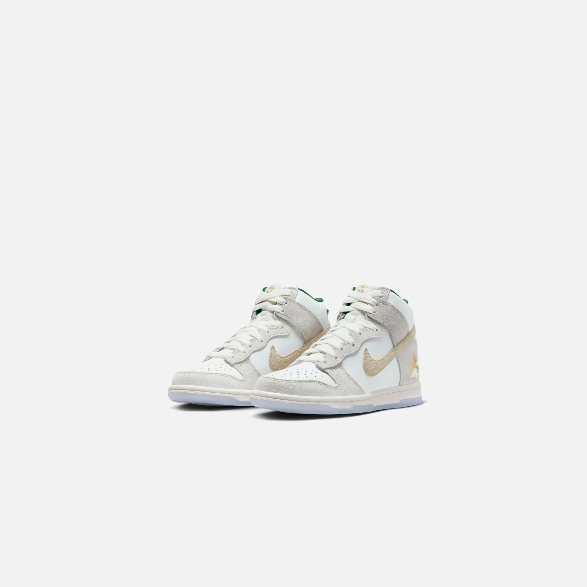 Best Sale Nike Gs Dunk Hi Prm Gm Summit White / Desert Ore / Light Bone / Evergreen