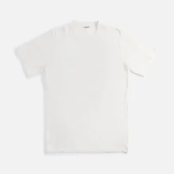Clearance Auralee Hard Twist Cotton Cashmere Tee White