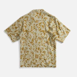 Fashion Saint Laurent Hawaii Shirt Geometrical Palm Tree Sand / Khaki
