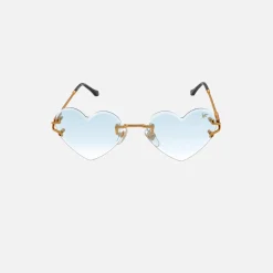 Best Vintage Frames Heart Decor 24Kt Yellow Gold Pastel Blue
