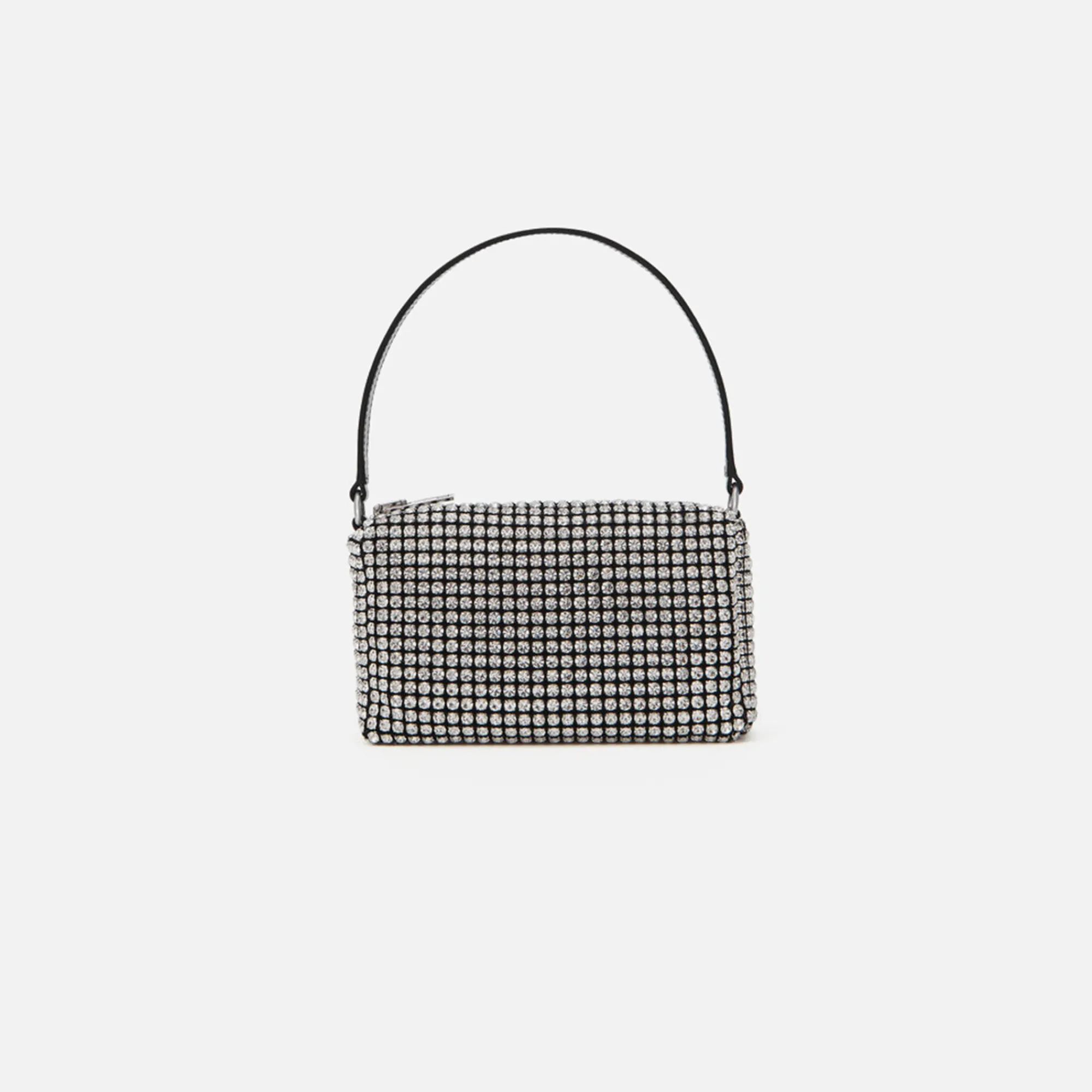 New Alexander Wang Heiress Medium Pouch White Crystals