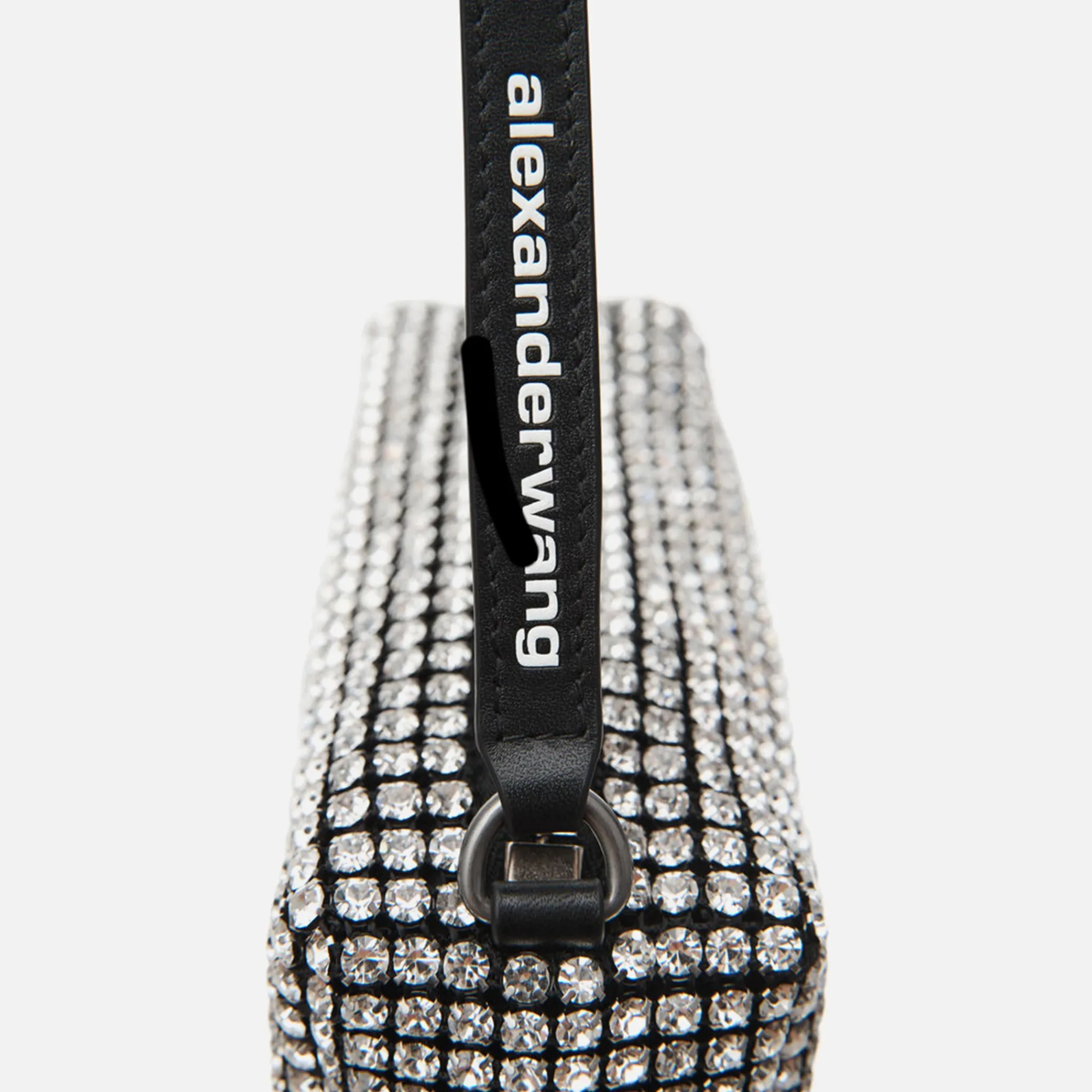 New Alexander Wang Heiress Medium Pouch White Crystals