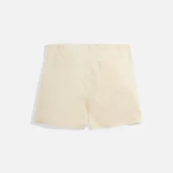 New Auralee High Density Finx Linen Weather Easy Shorts Ecru