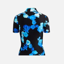 Cheap Coperni High Neck Fitted Top Blue Black