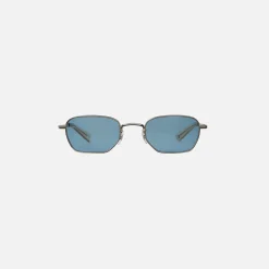 Sale Garrett Leight Holly Sunglasses Blue Silver Champagne