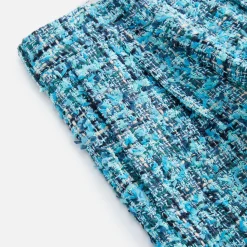 Store Auralee Homespun Summer Tweed Shorts Light Blue Navy