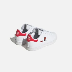 Clearance adidas Infant Stan Smith Chalk White / Core Black / Vivid Red