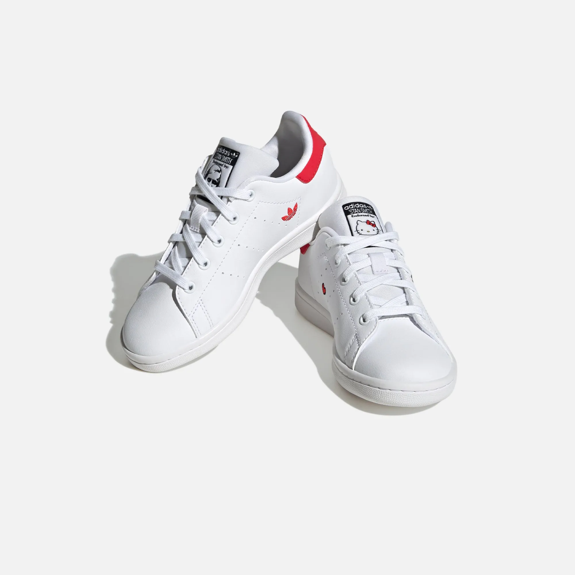 Clearance adidas Infant Stan Smith Chalk White / Core Black / Vivid Red