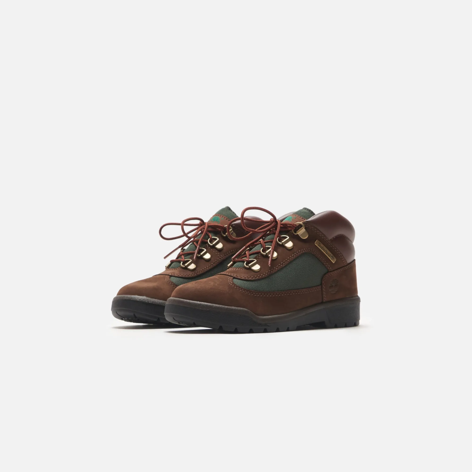 Discount Timberland Junior Field Boot Brown Nubuck / Olive Green