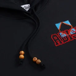 Clearance Adish Kharaz Logo Hooded Sweatshirt Black