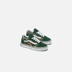 Online Vans Kids Old Skool Green / Multi
