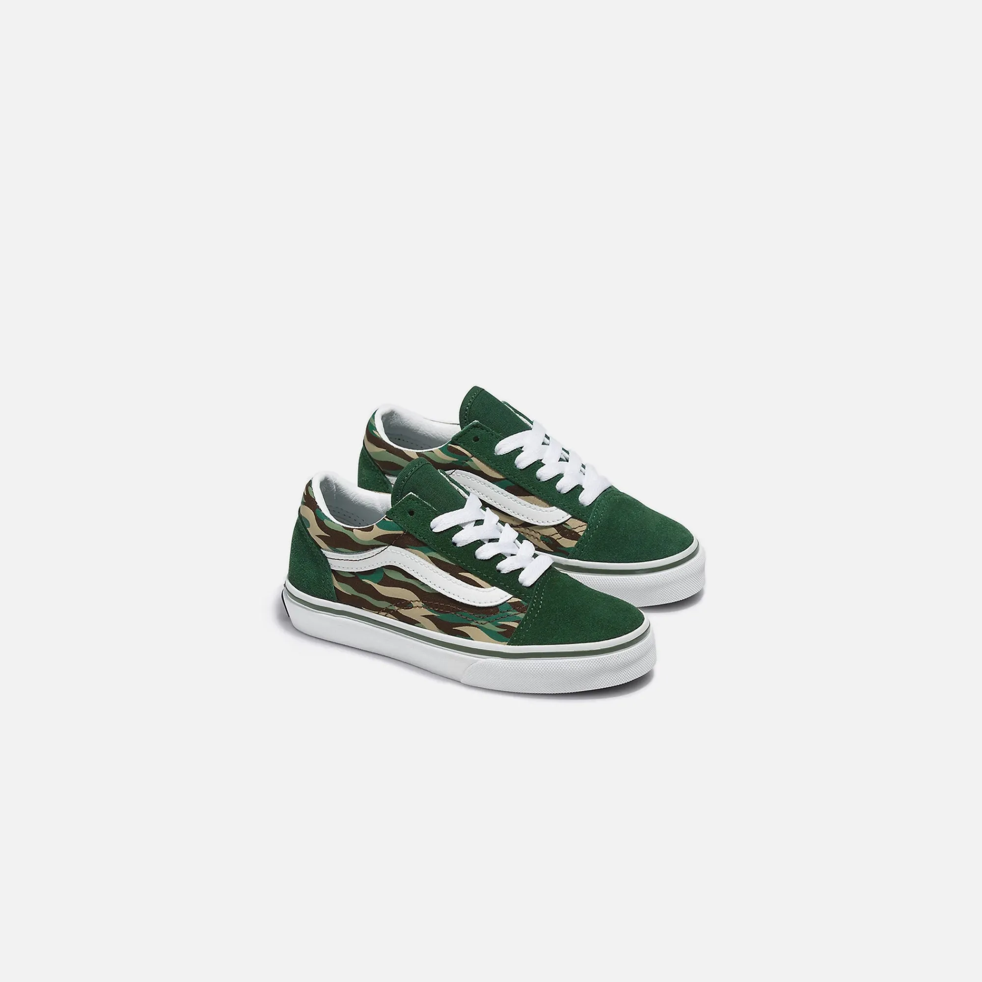 Online Vans Kids Old Skool Green / Multi