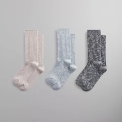 Best Kith 101 3 Pack Willet Marled Crew Socks Multi