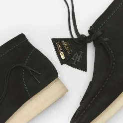 Cheap Kith & Clarks For New York Mets Wallabee Boot Dark Green Suede